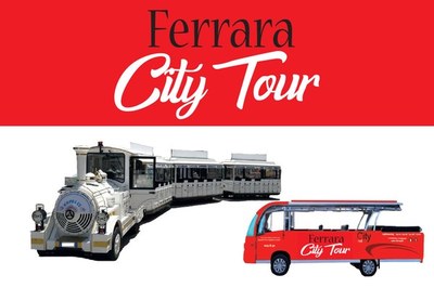 A bordo del trenino turistico o del minibus elettrico per la visita della città di Ferrara